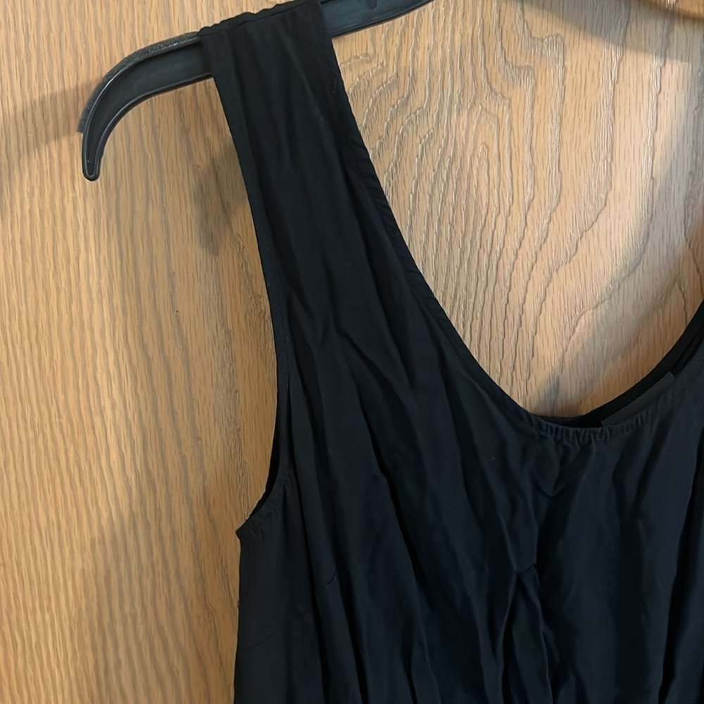 Mossimo Black & Cream Tank Dress with Tiered Dress Medium - Picture 4 of 10